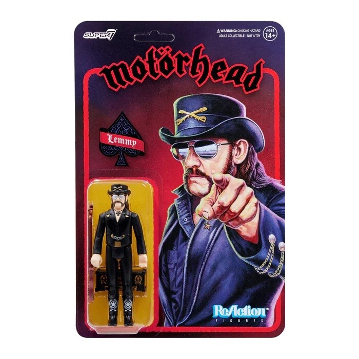Motorhead 3 3/4"H Lemmy Kilmister Modern Cowboy ReAction Figure