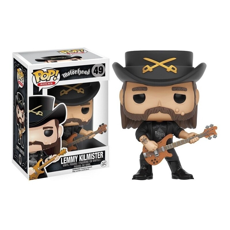 Lemmy Kilmister with Bass  (Motorhead) 3 3/4&quot;H POP! Rocks Vinyl Figure #49