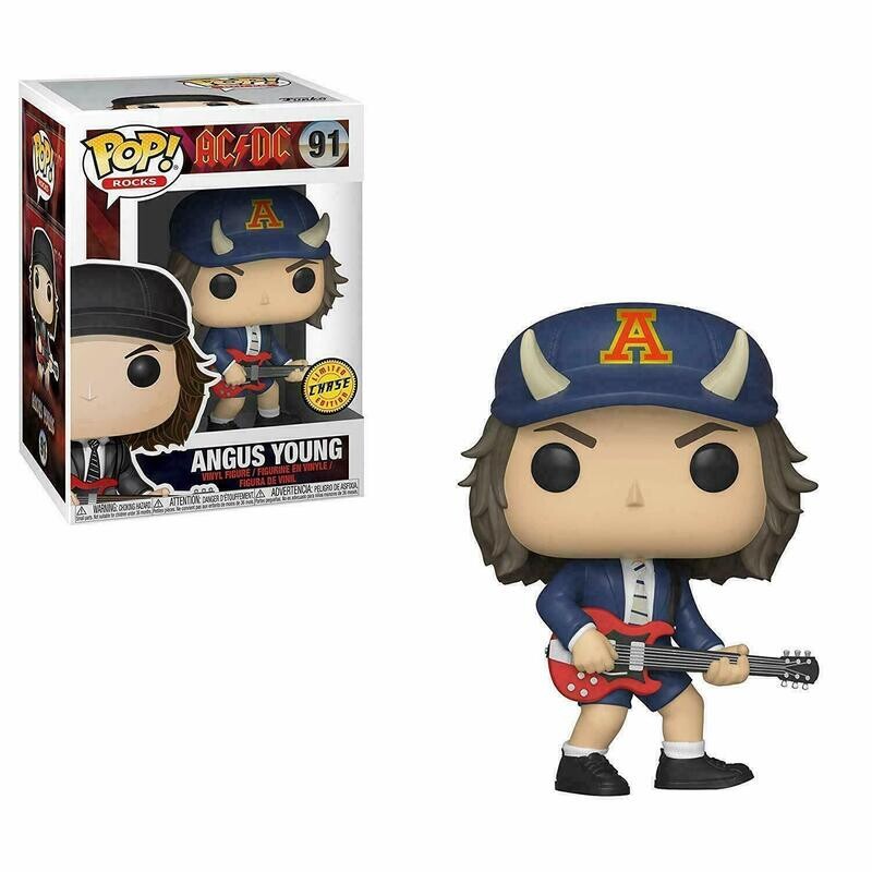 CHASE AC/DC Angus Young 3 3/4&quot;H POP! Rocks Vinyl Figure #91