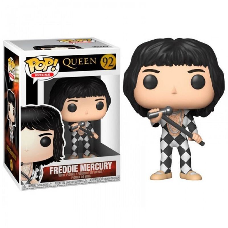 Queen Freddie Mercury Checkered Outfit 3 3/4"H POP! Rocks Vinyl Figure #92