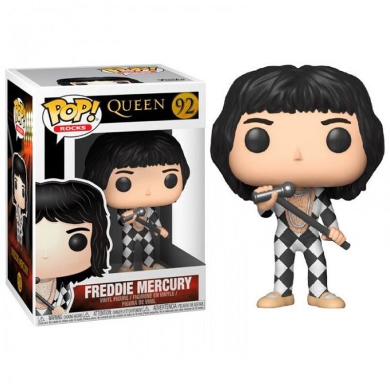 Queen Freddie Mercury Checkered Outfit 3 3/4&quot;H POP! Rocks Vinyl Figure #92