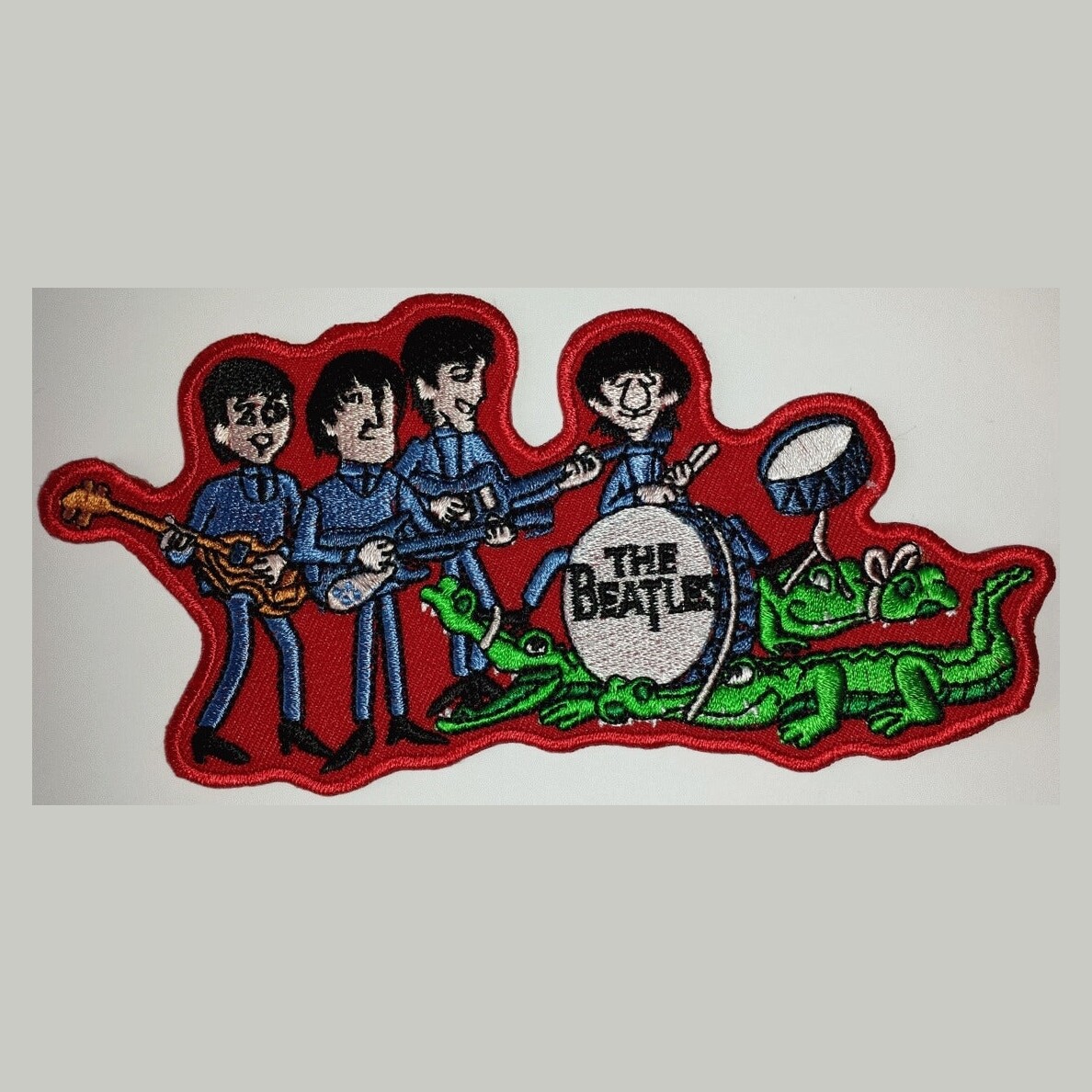 The Beatles Cartoon "Alligators" 5 3/4"L Embroidered Patch