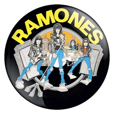 1"D Ramones "Road To Ruin" Pinback Button
