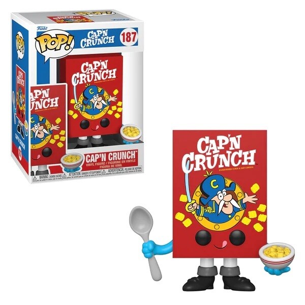Cap&#39;n Crunch Cereal Box 3 3/4&quot;H POP! Vinyl Figure #187