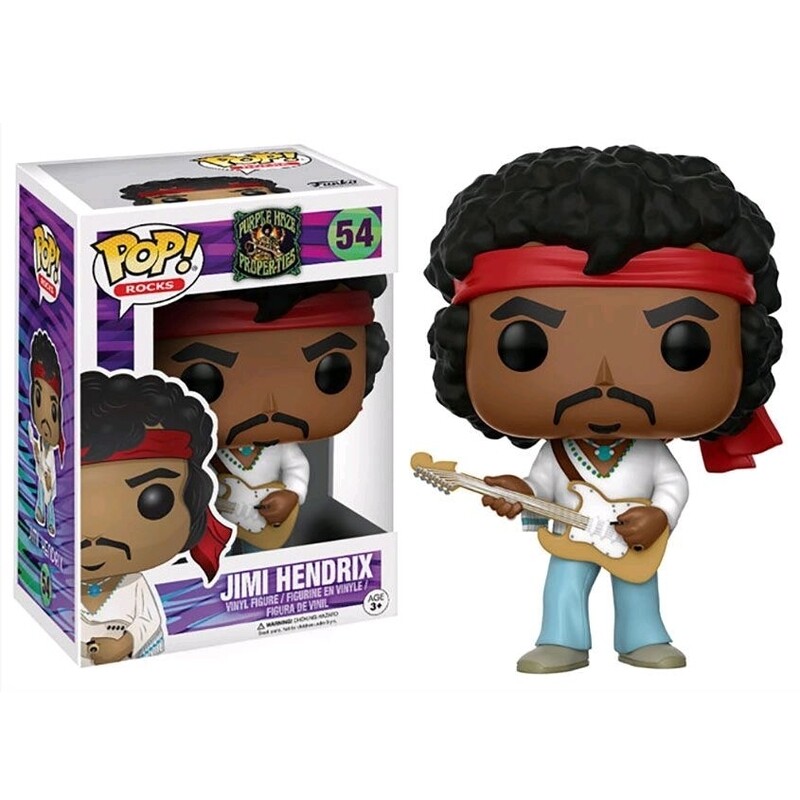Jimi Hendrix 3 3/4&quot;H POP! Rocks Vinyl Figure #54