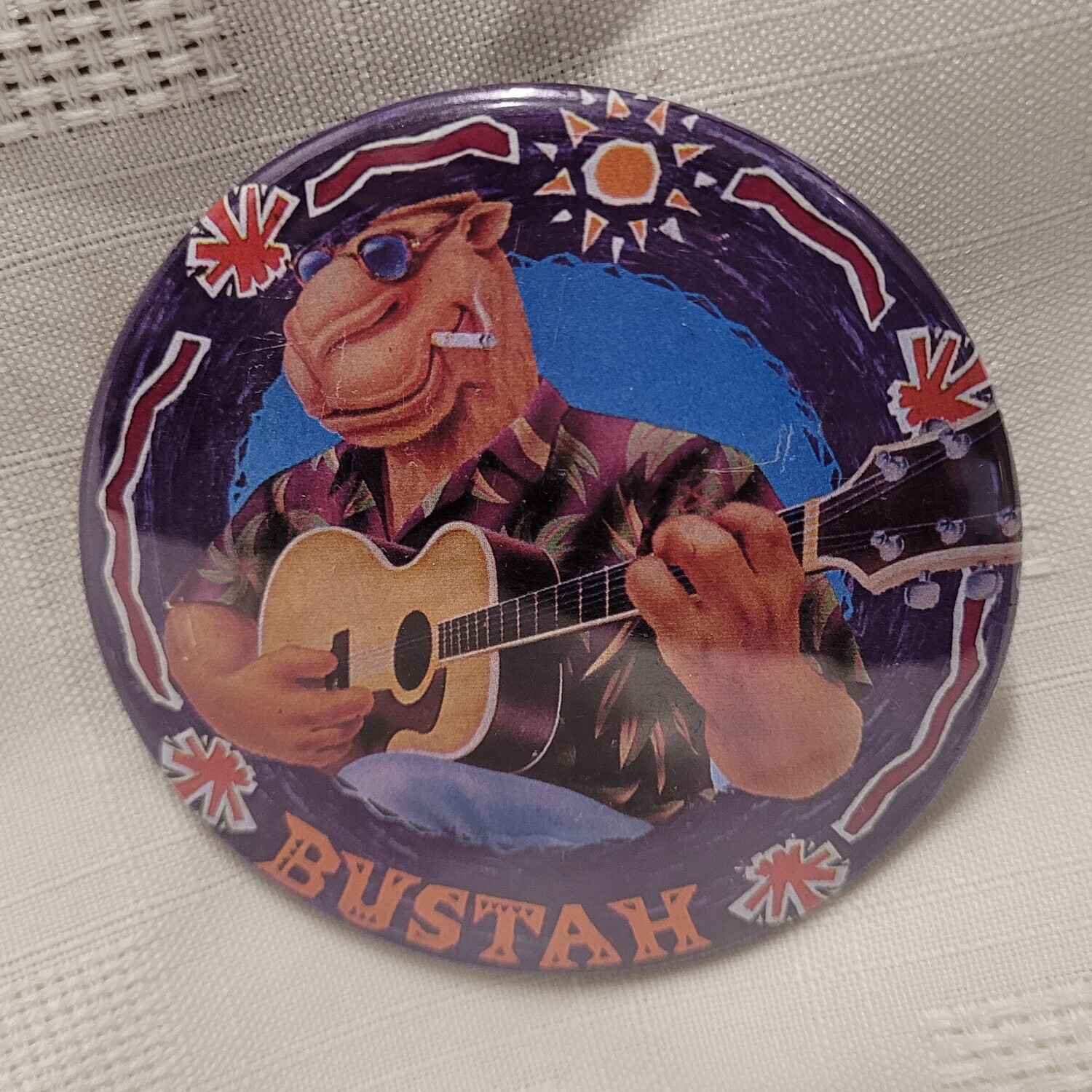 Joe Camel - Bustah (Acoustic Guitar) 3&quot;D Pinback Button