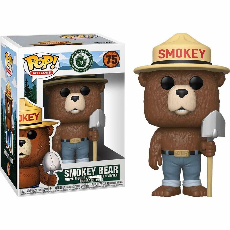 Smokey Bear 3 3/4&quot;H POP! Vinyl Figure Ad Icons #75