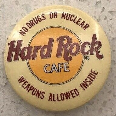 Hard Rock Cafe 1 1/2"D Pinback Button