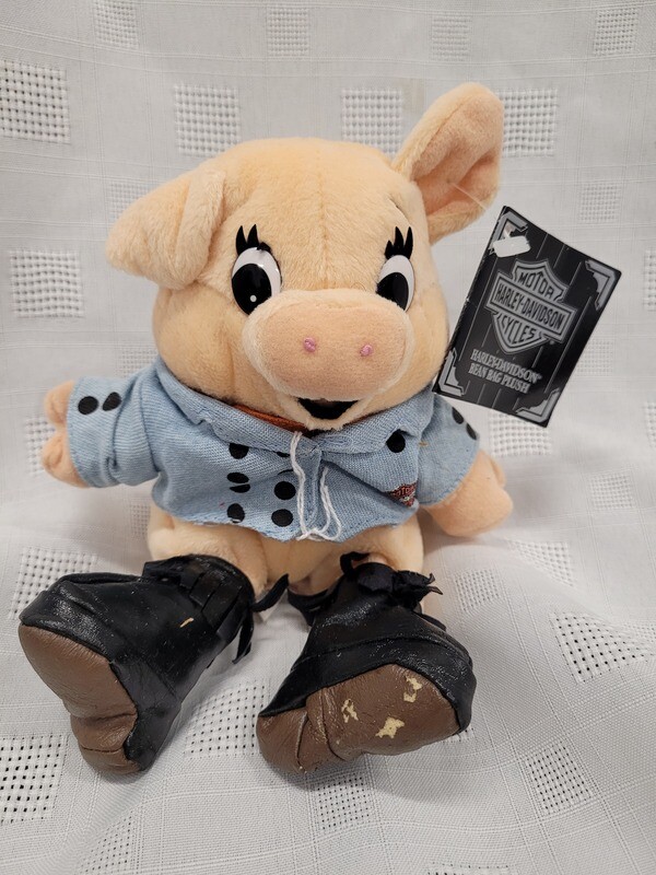 Harley-Davidson 7 1/2&quot;H &quot;Fat Bob&quot; Pig Beanbag Character