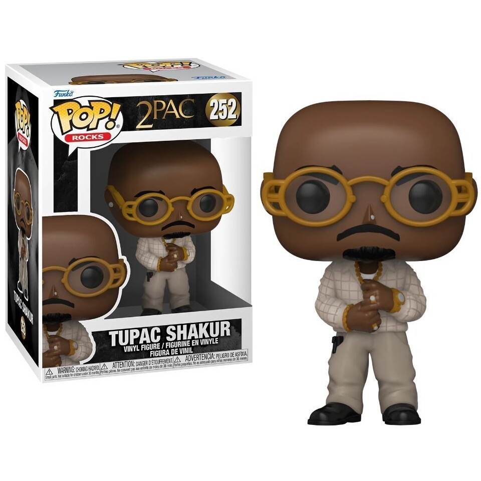 Tupac Shakur 3 3/4"H POP! Rocks Vinyl Figure #252