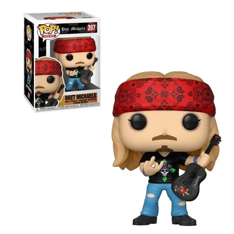 Bret Michaels 3 3/4&quot;H POP! Rocks Vinyl Figure #207