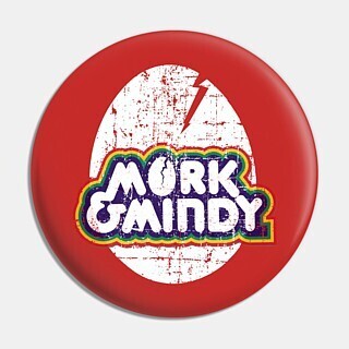 2 1/4&quot;D Mork &amp; Mindy Egg Pinback Button