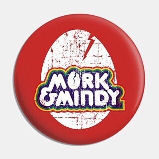 2 1/4"D Mork & Mindy Egg Pinback Button