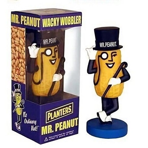 Planters Mr. Peanut 7"H Wacky Wobbler Bobblehead Doll