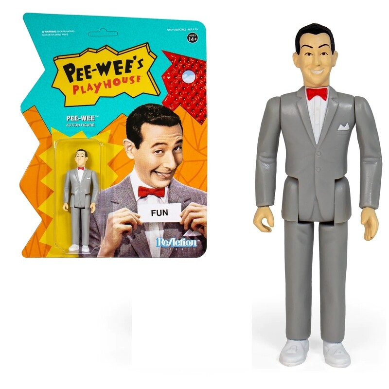 Pee-Wee&#39;s Playhouse 3 3/4&quot;H Pee-Wee Herman ReAction Figure