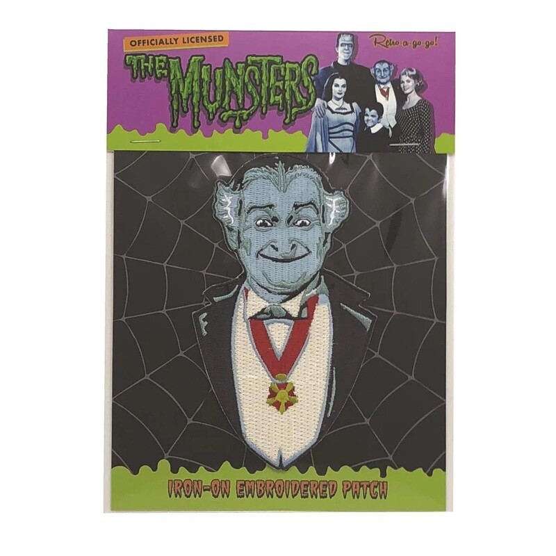 Grandpa Munster Embroidered Iron-On Patch