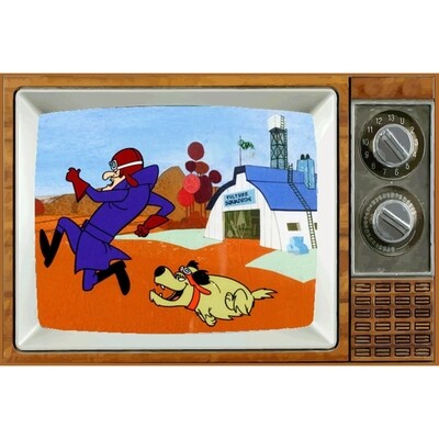 Dastardly and Muttley Metal TV Magnet