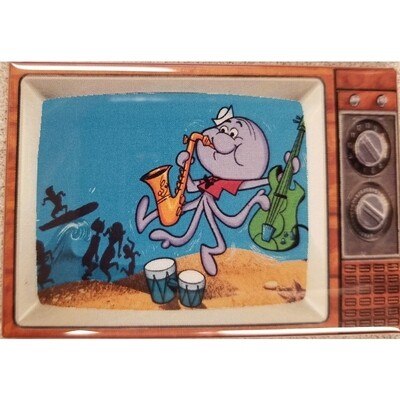 Squiddly Diddlyy Metal TV Magnet