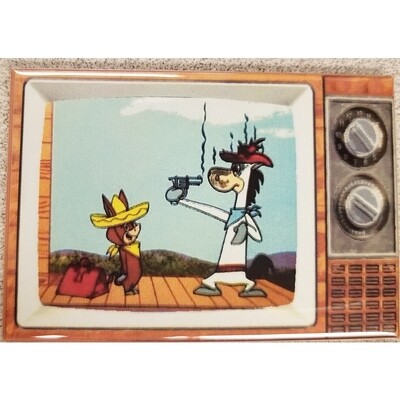 Quick Draw McGraw and Baba Looey Metal TV Magnet