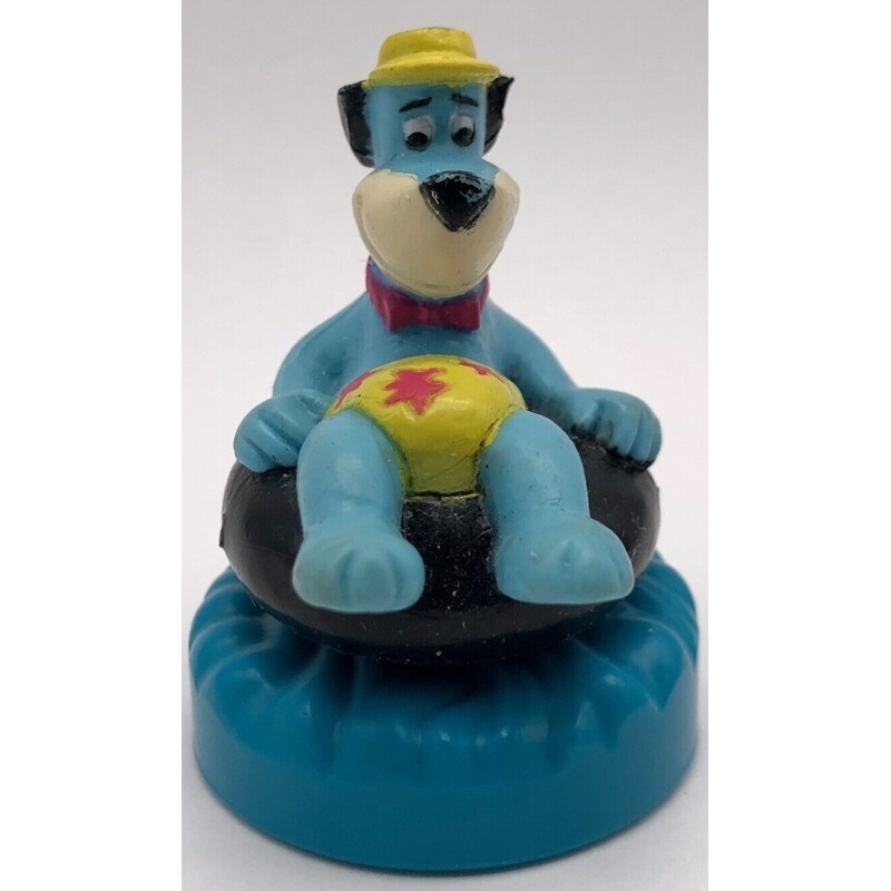 Huckleberry Hound on Inner Tube Glider Figure *BLUE BASE*  1990 Wendy's
