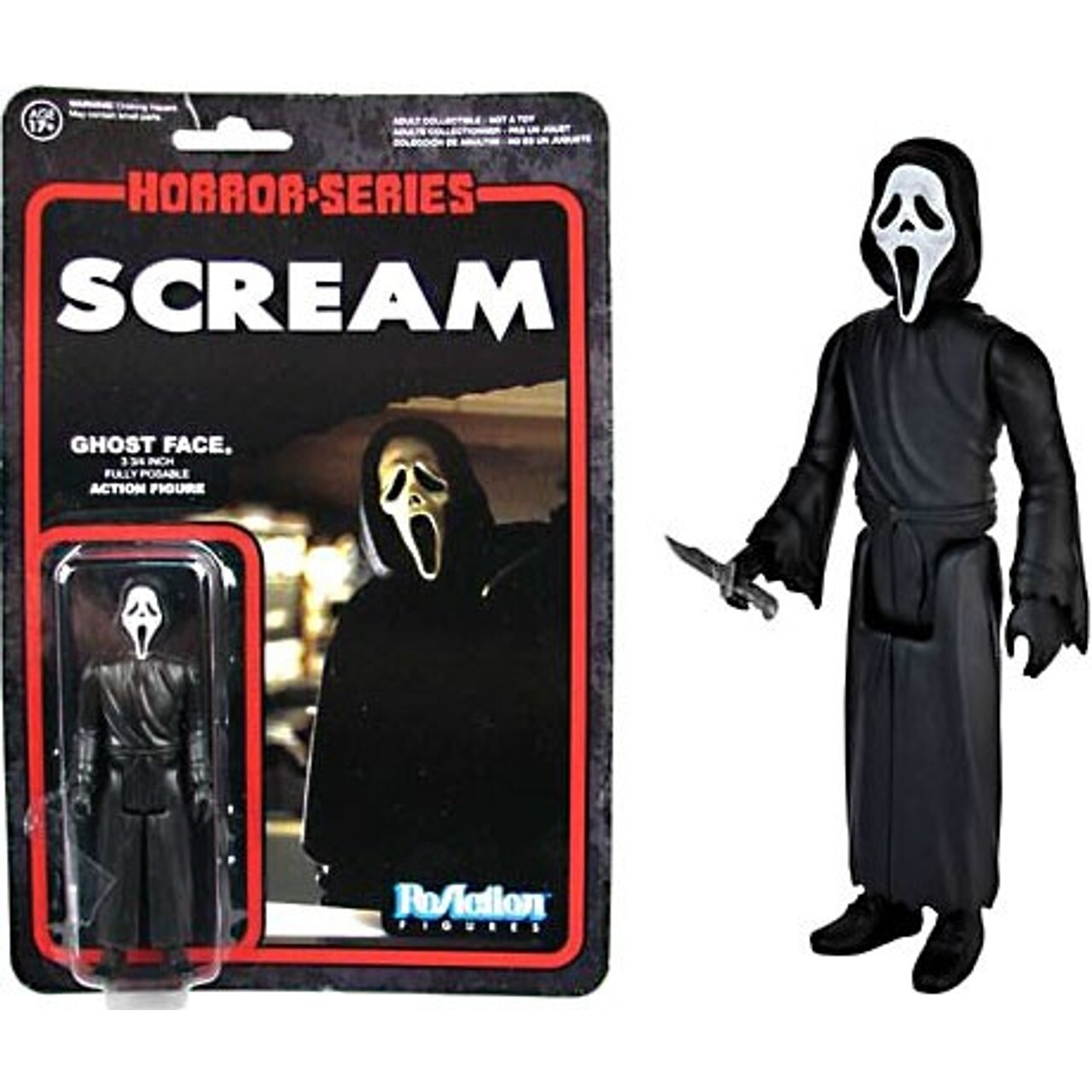 3 3/4"H Ghost Face from Scream ReAction Figure
