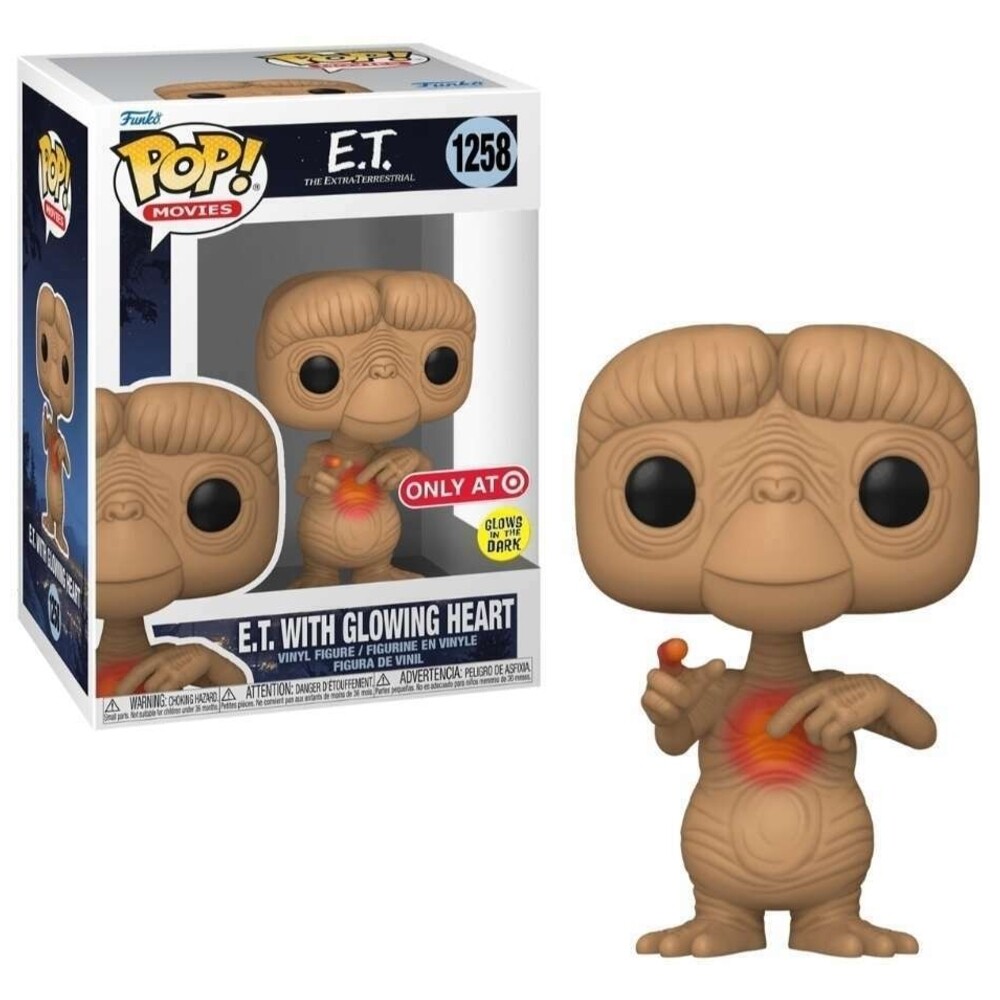 E.T. with Glowing Heart 3 3/4"H POP! Movies Vinyl Figure #1258
