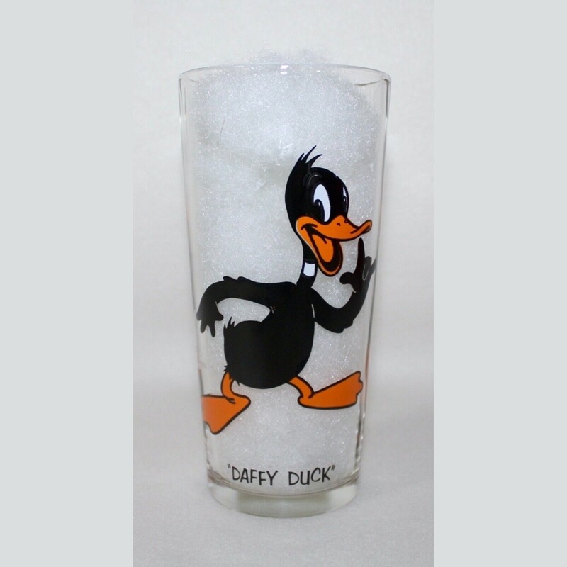 6 1/4&quot;H Daffy Duck 1973 Pepsi Collectors Series Glass