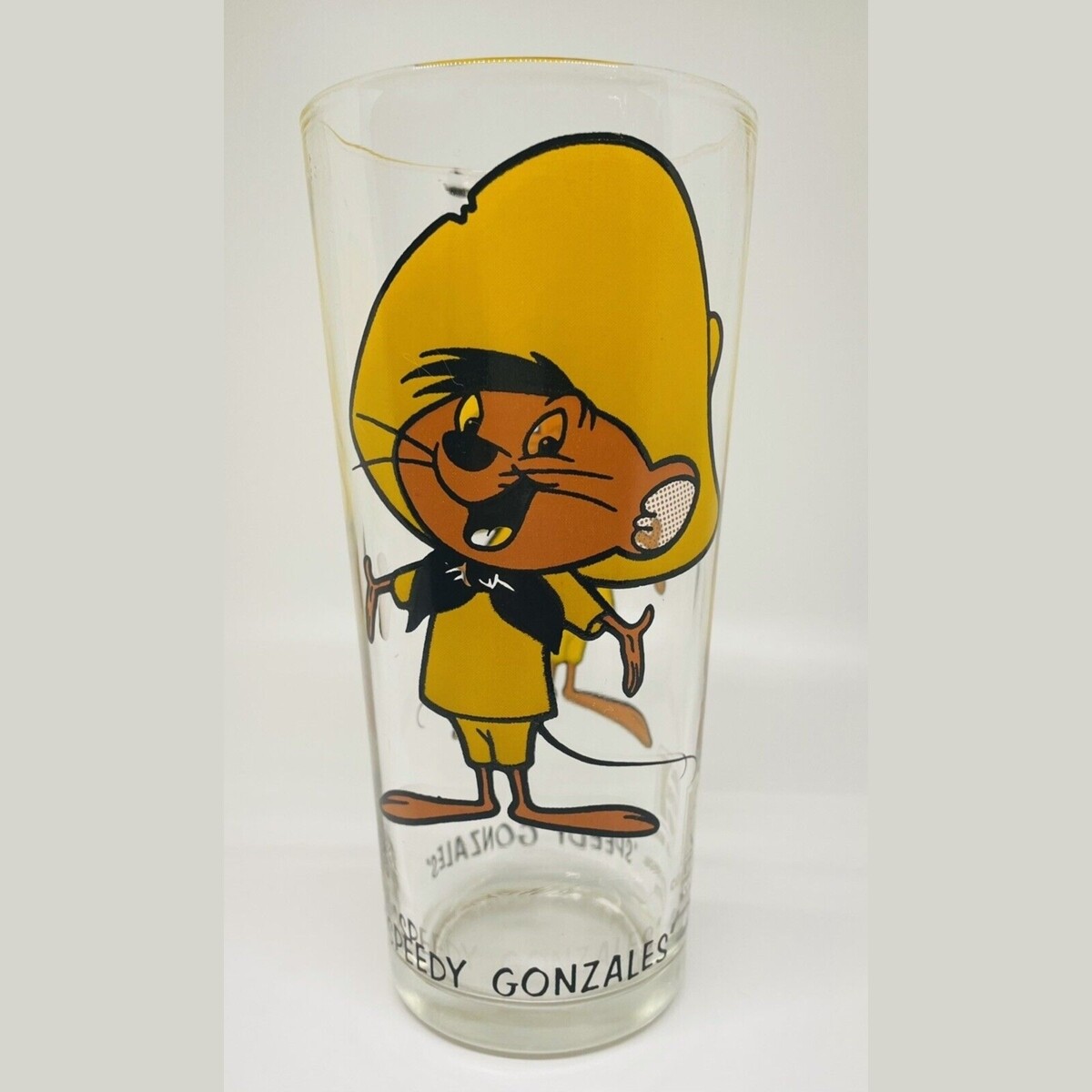 6 1/4&quot;H Speedy Gonzales 1973 Pepsi Collectors Series Glass