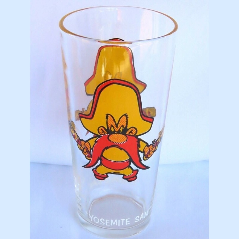 6 1/4&quot;H Yosemite Sam 1973 Pepsi Collectors Series Glass