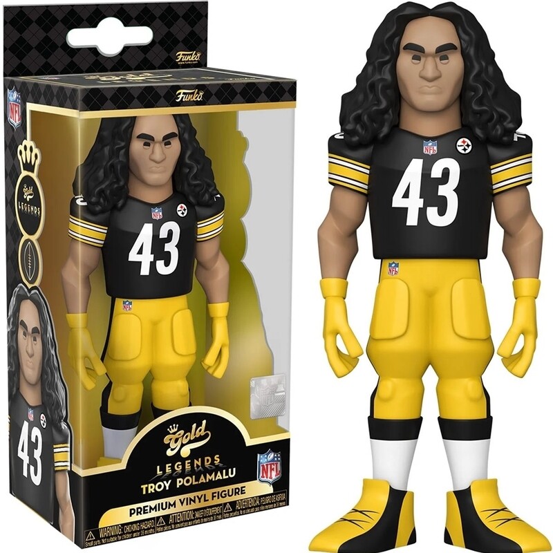 NFL Troy Polamalu - Pittsburgh Steelers 5&quot;H POP! GOLD Vinyl Figure