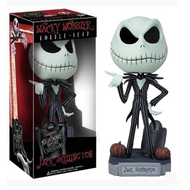 7&quot;H TNBC Jack Skellington Wacky Wobbler Bobblehead Doll