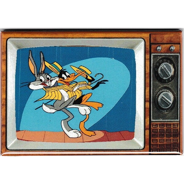 Bugs Bunny and Daffy Duck Dance Looney Tunes Metal TV Magnet