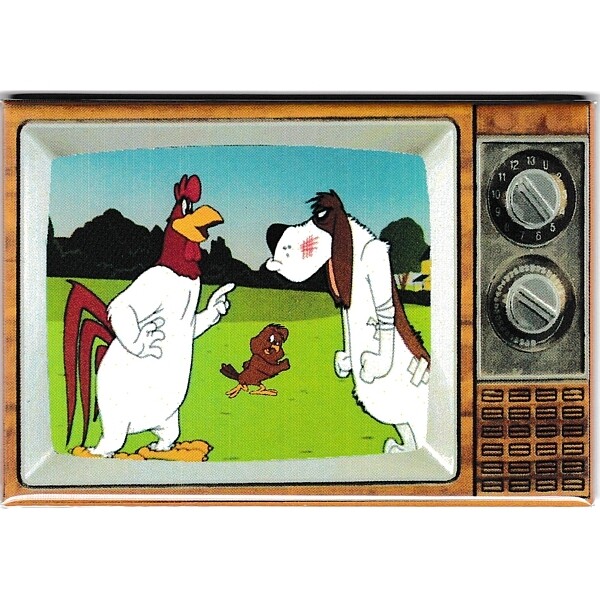 Foghorn Leghorn, Henery Hawk and Barnyard Dog Looney Tunes Metal TV Magnet