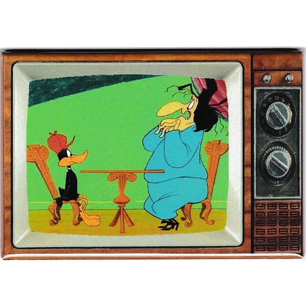 Daffy Duck and Witch Hazel Looney Tunes Metal TV Magnet