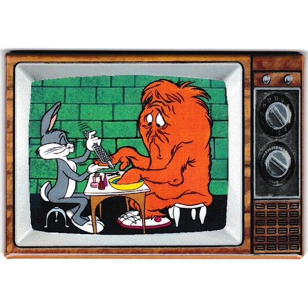 Bugs Bunny and Gossamer Looney Tunes Metal TV Magnet