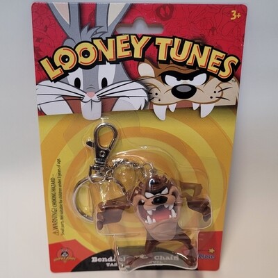 Looney Tunes Taz 2 1/8"H Bendy Figural Keychain