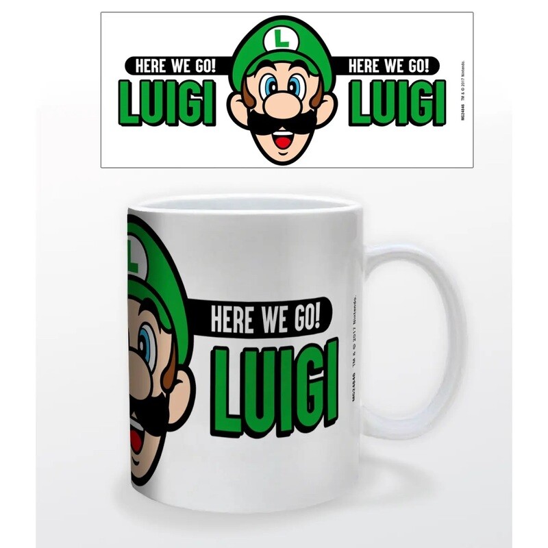 Super Mario - Luigi &quot;Here We Go!&quot; 11 Ounce Ceramic Mug