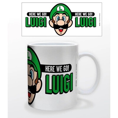 Super Mario - Luigi "Here We Go!" 11 Ounce Ceramic Mug