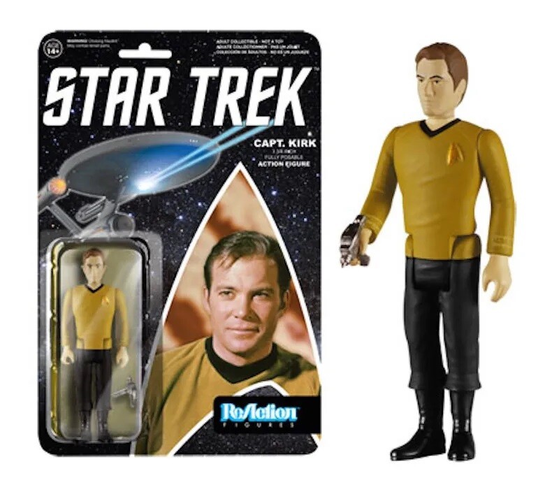 Star Trek 3 3/4&quot;H Capt. Kirk ReAction Figure