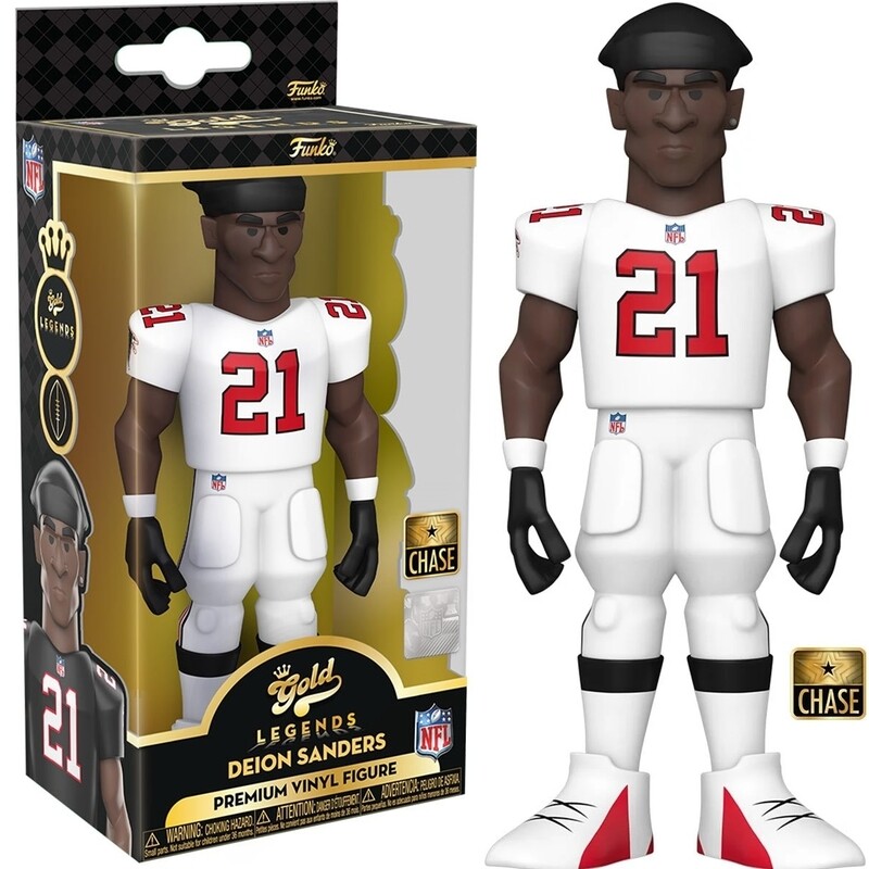 NFL Deion Sanders - Atlanta Falcons 5&quot;H POP! GOLD Vinyl Figure - CHASE Variant