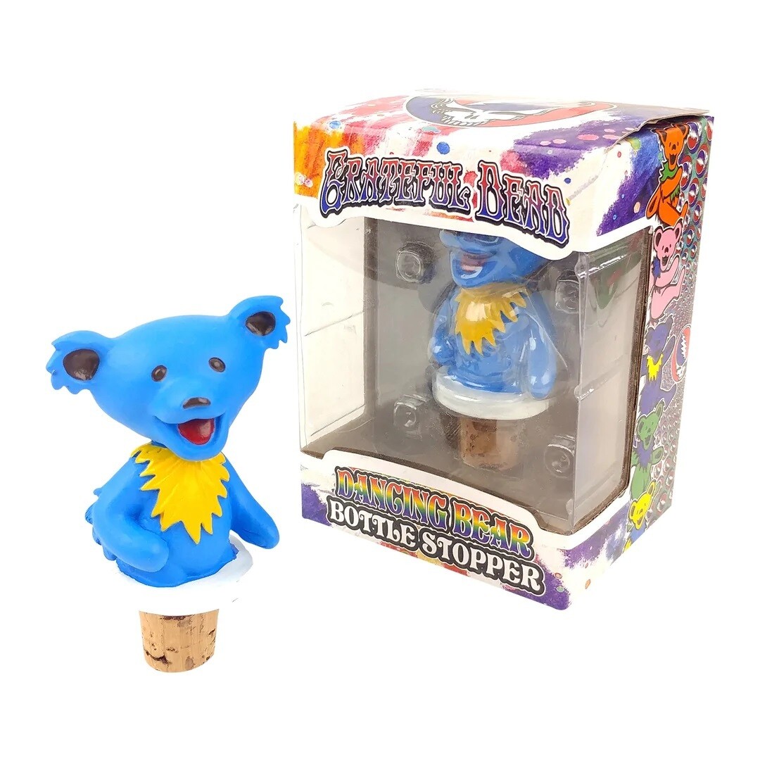 Grateful Dead Dancing Bear (BLUE) Bottle Stopper