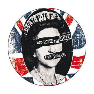 1"D Sex Pistols "God Save the Queen" Pinback Button