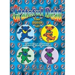 Grateful Dead 4 Piece Pinback Button Set