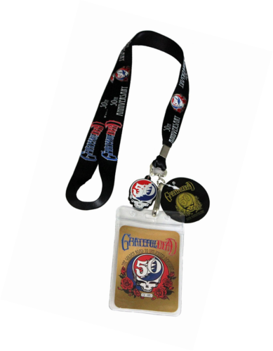 Grateful Dead 50th Anniversary 16&quot;L Cloth Lanyard with Pouch and Clip
