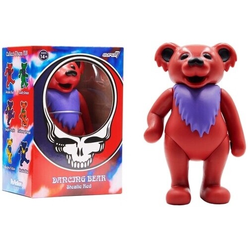 Grateful Dead RED Dancing Bear &quot;Stealie Red&quot; Action Figure