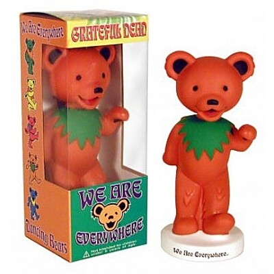 Grateful Dead ORANGE Dancing Bear 7"H Bobblehead Doll