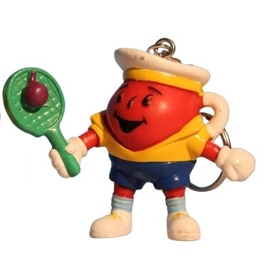Kool-Aid Man Tennis PVC Plastic Figural Keychain