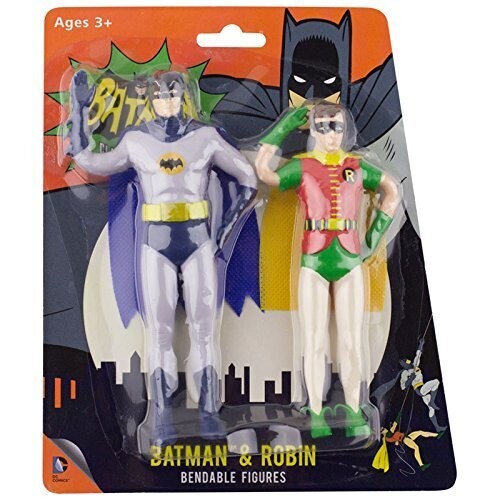 5 1/2"H Batman AND Robin Bendable Figures Set