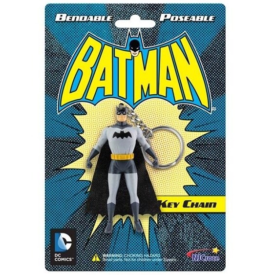 3&quot;H Batman DC Comics Bendable Figural Keychain