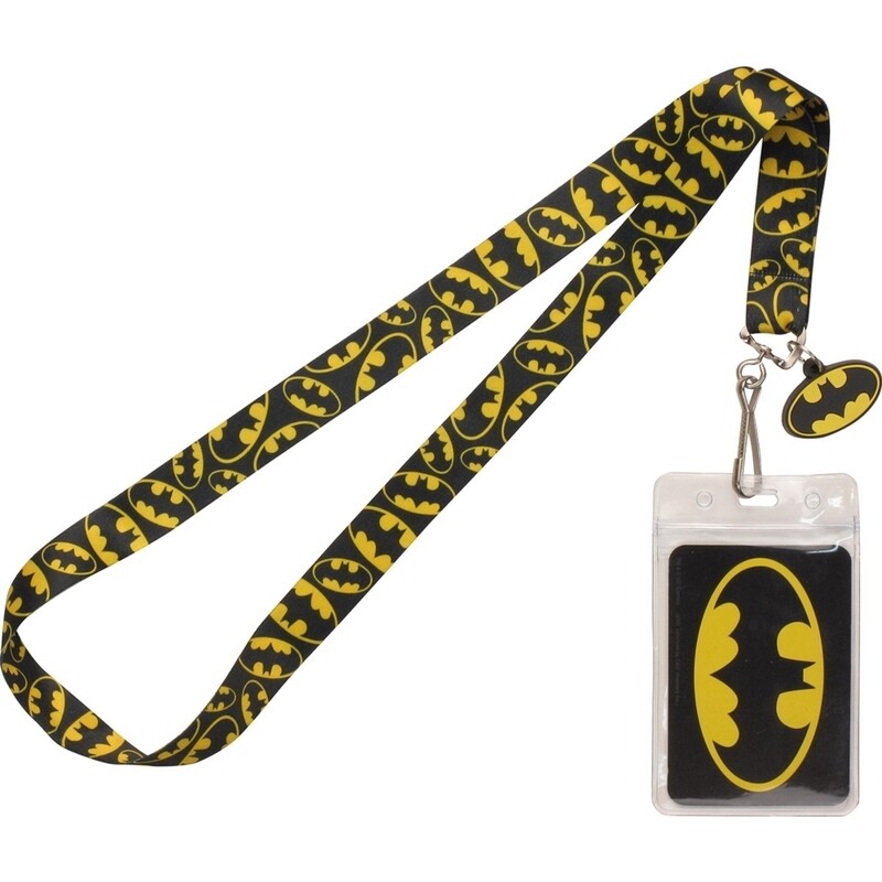 Batman 16&quot;L Cloth Lanyard with Pouch and Clip
